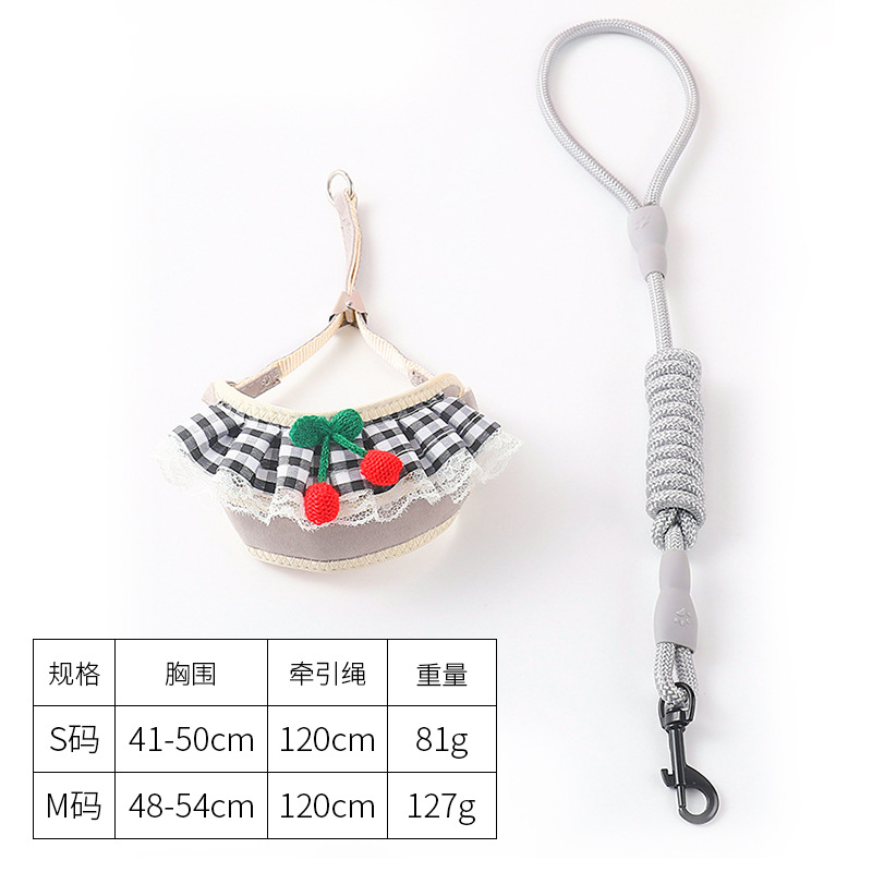 Pet Supplies: Dog, Cat, Traction Rope, Puppy Neck Hoop, Anti slip Dog Walking Rope, Small Dog, Cute Chest Strap