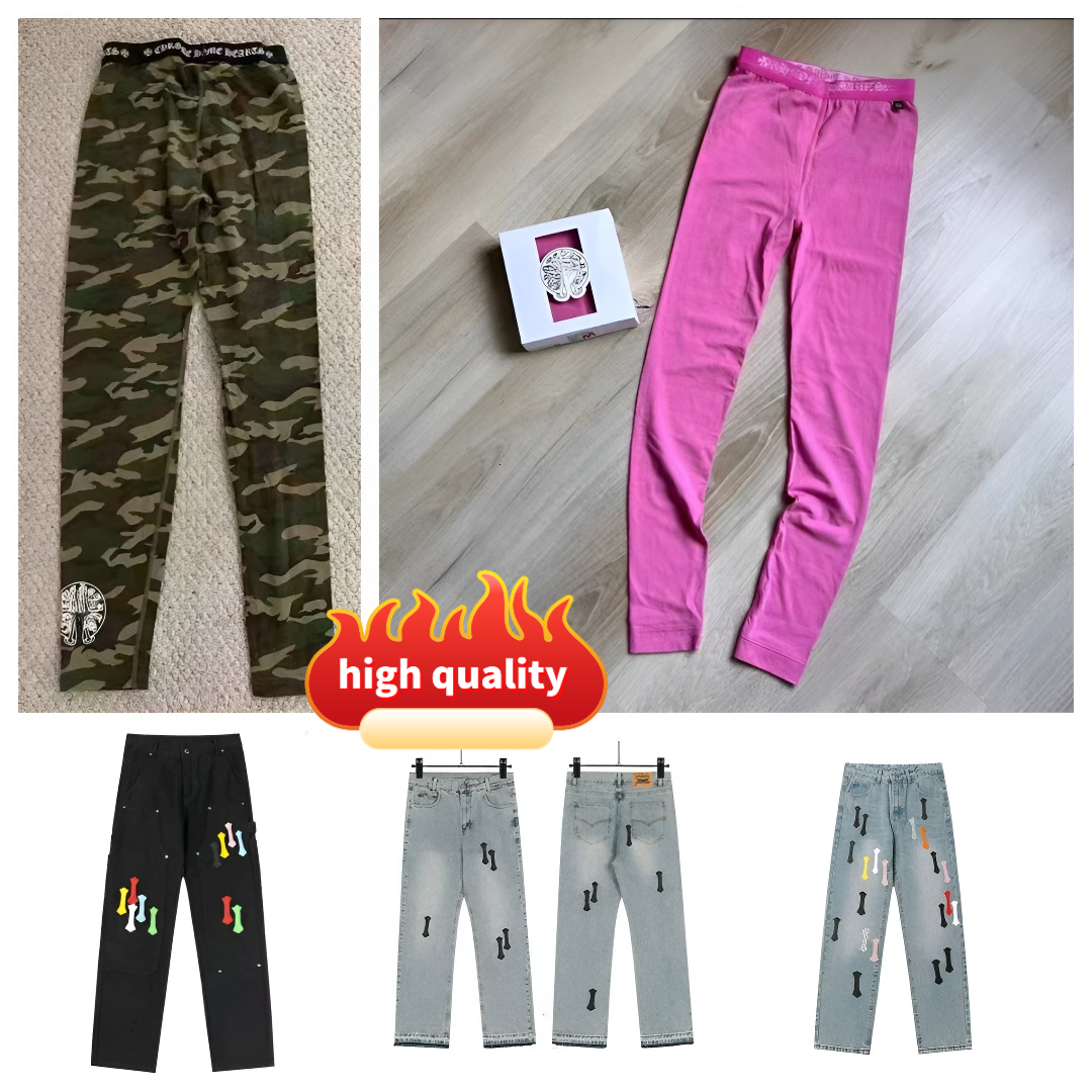 Mirror Quality Tshirt Designer Cross Printed Pattern Tight Jeans Brand jeans Leggings Women Fashion Hiphop Casual High Street Chrome Pants