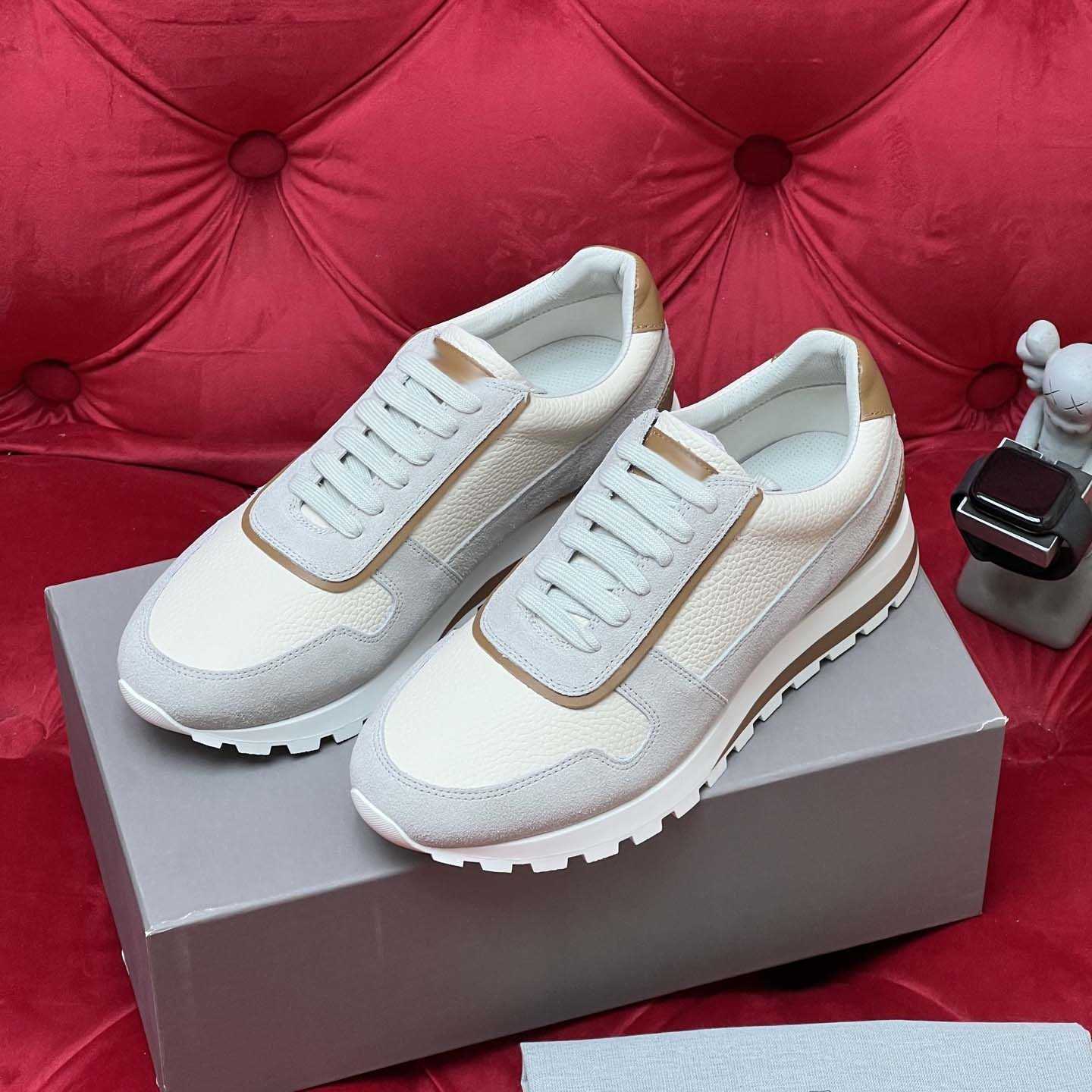 Luxury Leather Lace Up Men Casual Sneakers Soft Cushion Lightweight Breathable Walking Running Shoes Outdoor Sports Shoes 251231