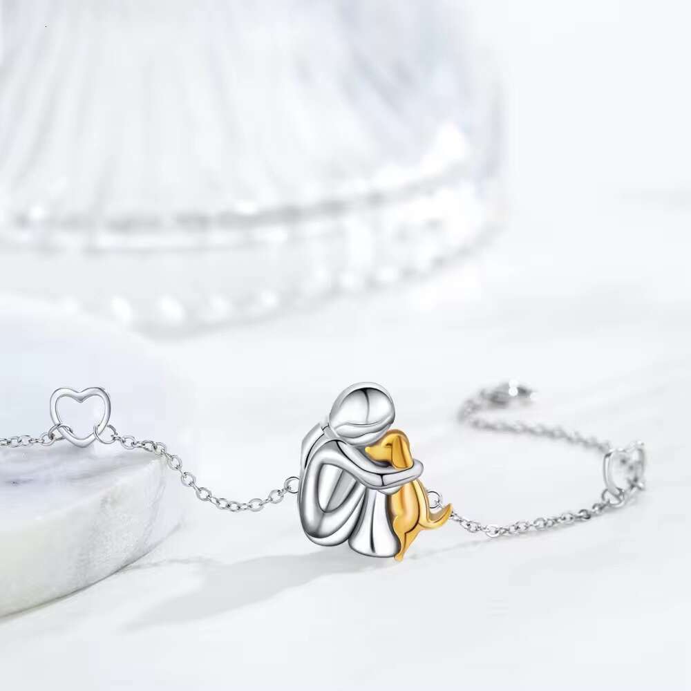 S925 Sterling Silver Curved Foot Chain for Women Cute Animal Walking Cat Design Simple Personality Collarbone Bracelet