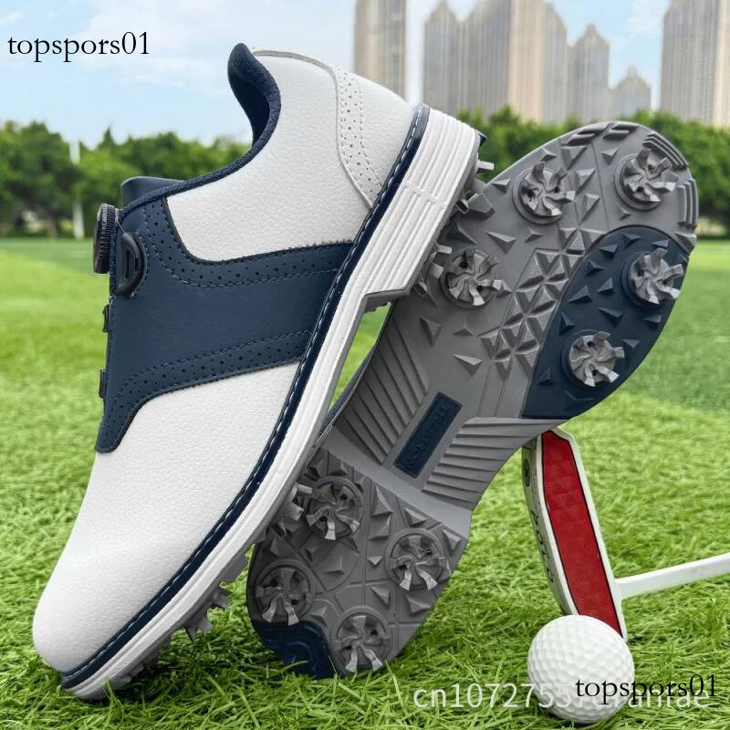 Men Professional Rotating Buckle Outdoor Casual Sports Shoes Anti-Slip Golf Training Sneakers Adult Walking Footwears