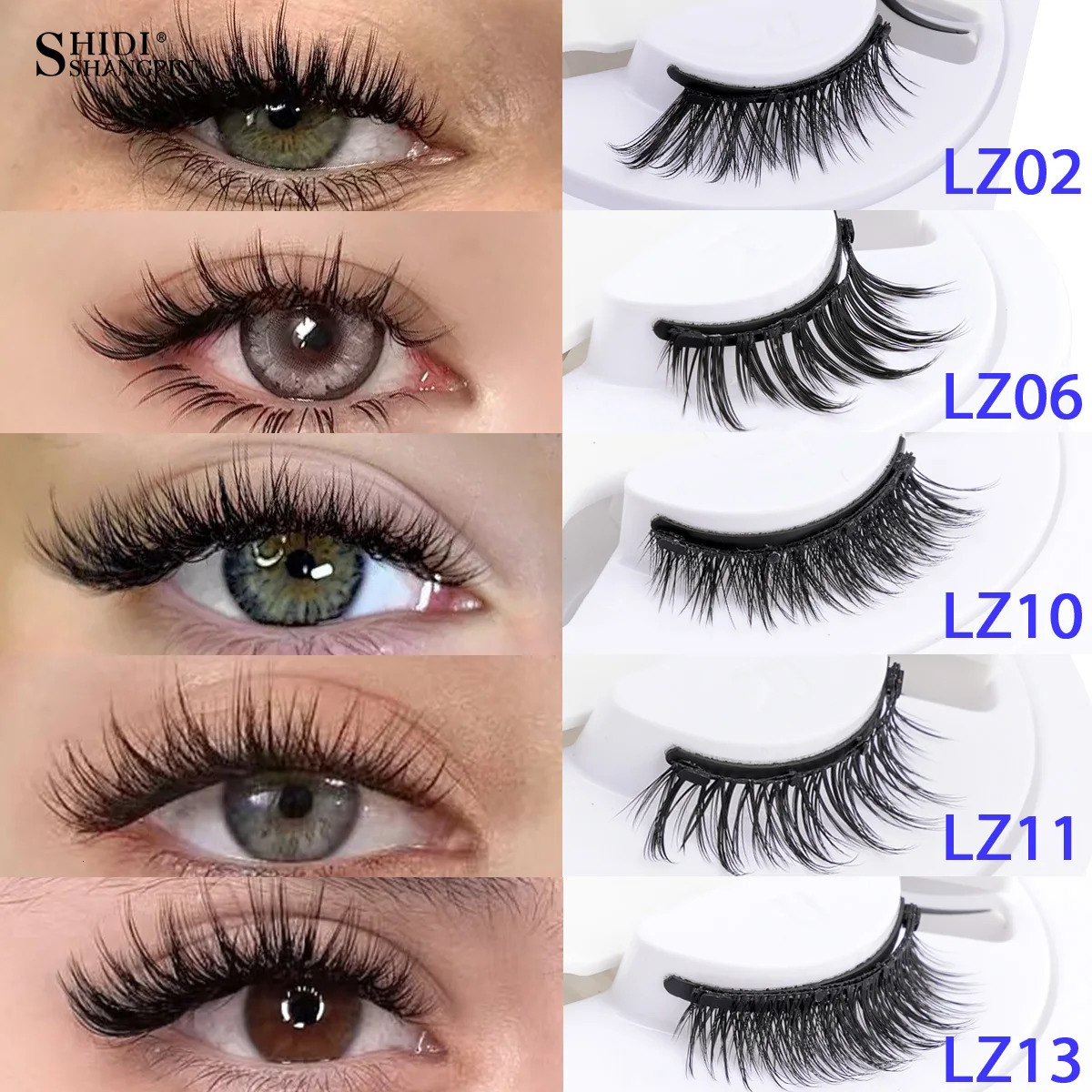 Reusable Handmade Magnetic Eyelashes Fluffy False Eyelashes and Magnetic Tweezers Kit Natural Soft Faux Mink Lashes Makeup 251231