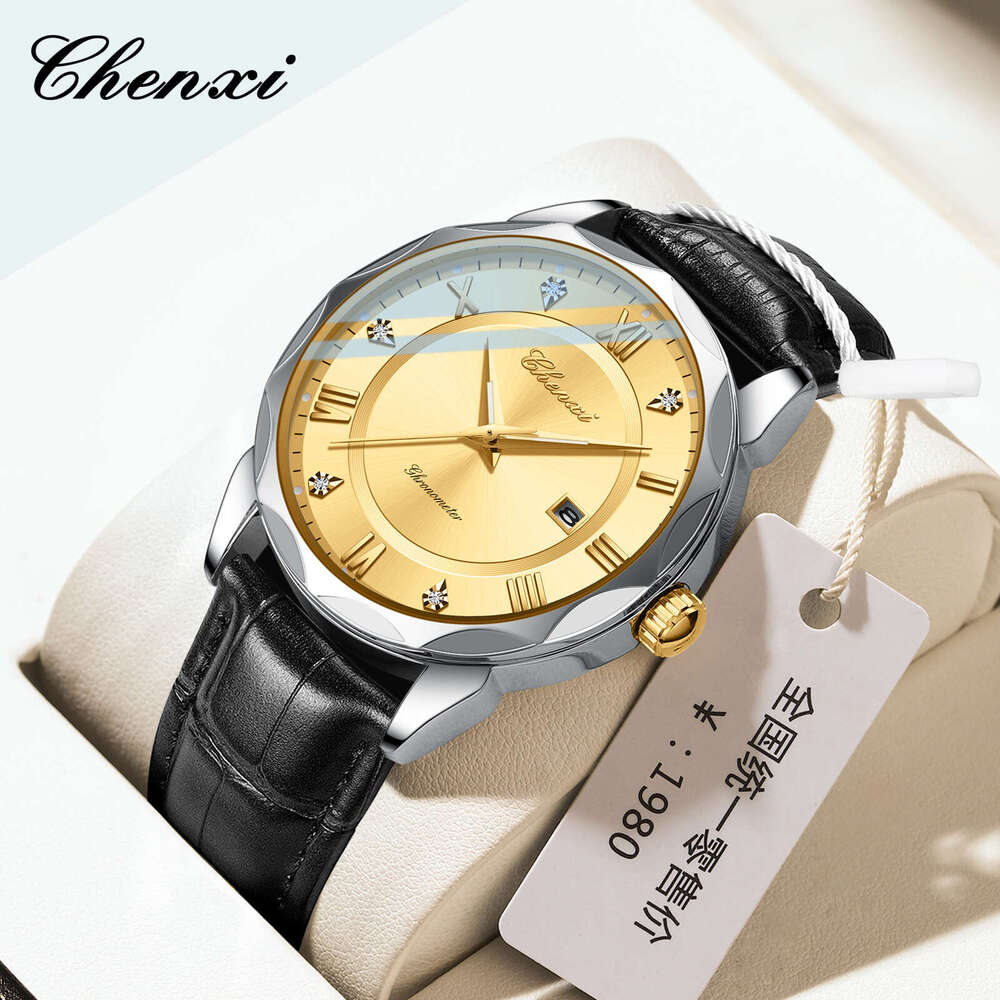 Fashion Steel Band Quartz Watch Business Men's Calendar Luminous High end brand niche design waterproof watch