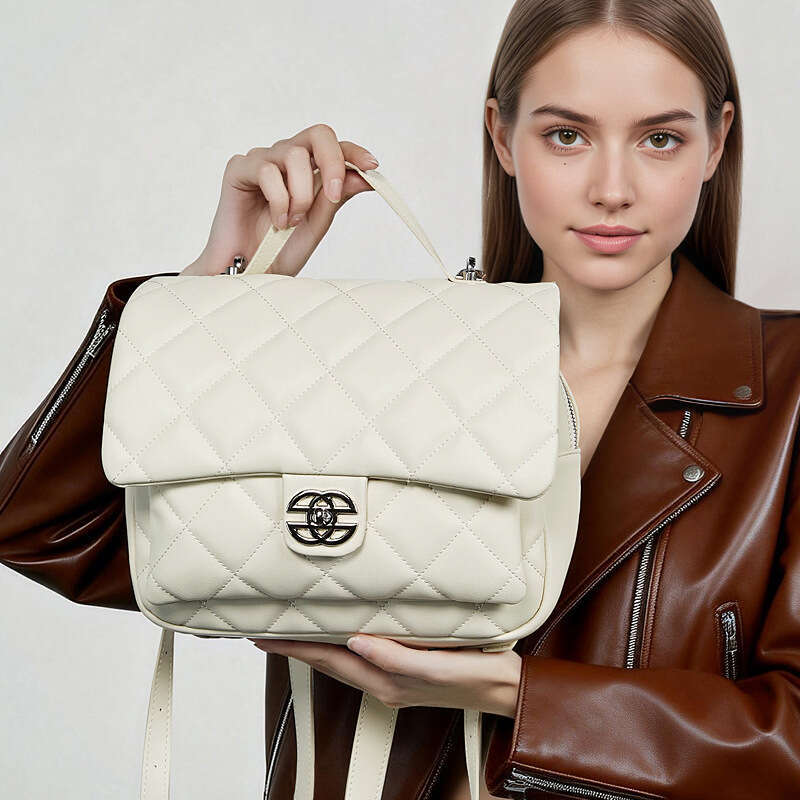 Luxury shoulder bag handbag Hobo winter new leather high-end feeling diamond grid backpack large capacity travel exquisite commuting versatile backpac