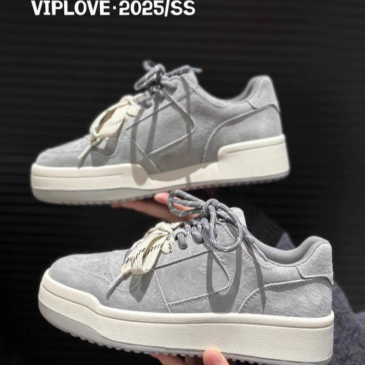 Ddmysports Spring Summer Retro Niche Sneakers Ins Trend Thick Sole Versatile Casual Sports Student Fashion Single Shoes Outdoor Shoes