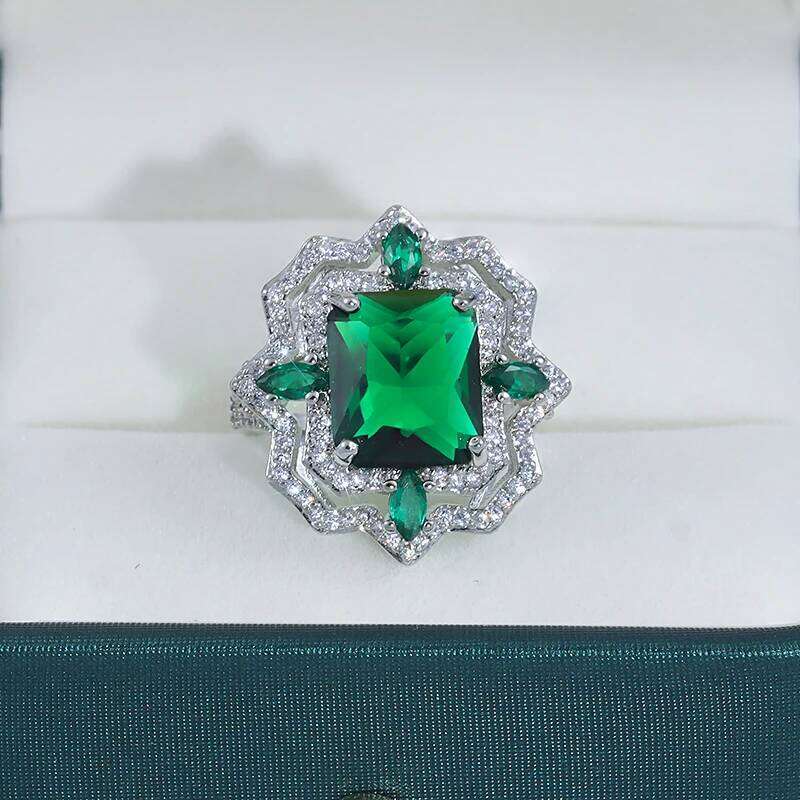 Luxury Women's Shiny Ring Opening Adjustable Jewelry Pink Green Yellow High-quality Zircon Wedding Rings for Women