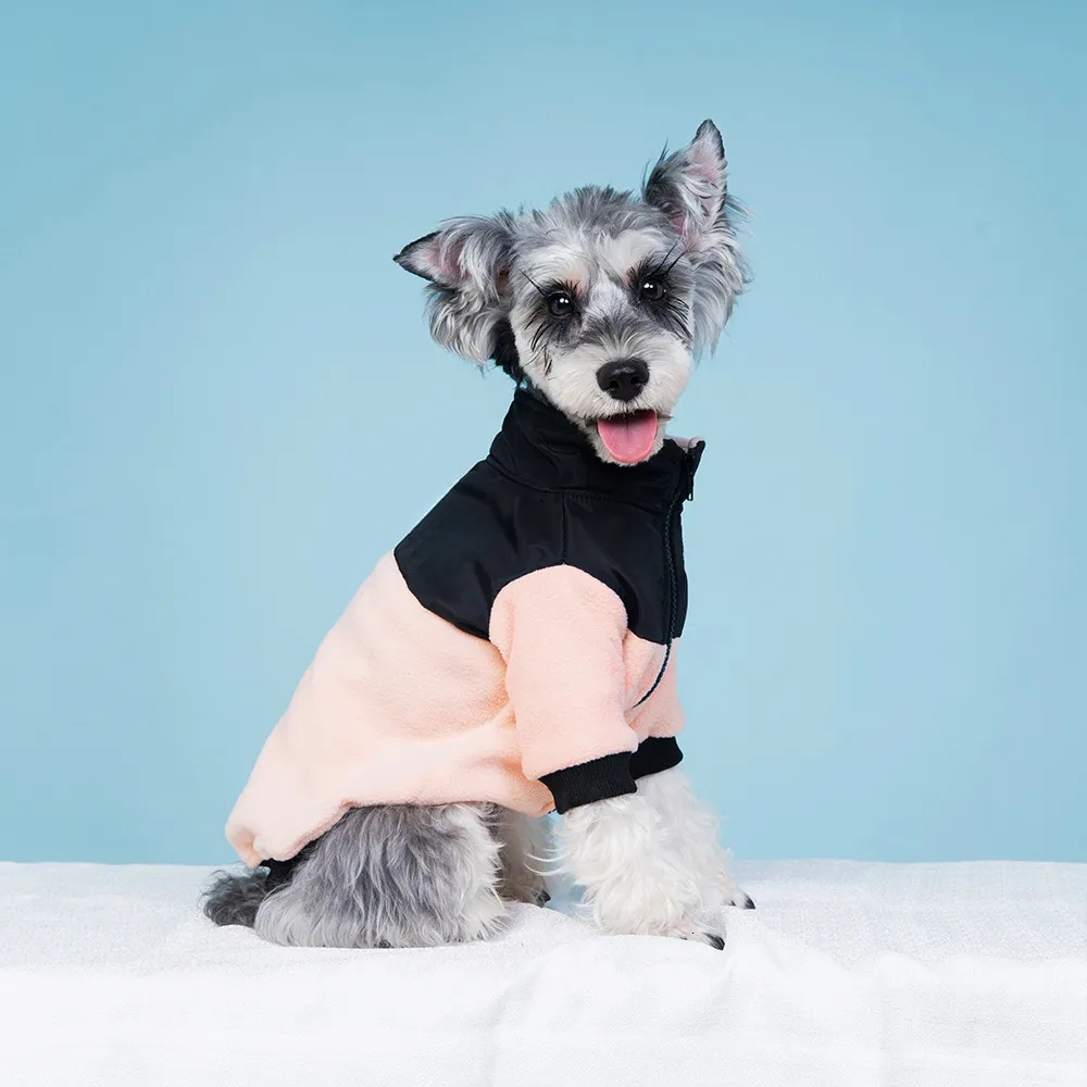 2026 New Soft Warm Fleece Hoodie Splicing Designer Apparel The Dog Face Coats Pet Winter Jacket Cold Weather Clothes For Small Medium Dogs XXXL Black 