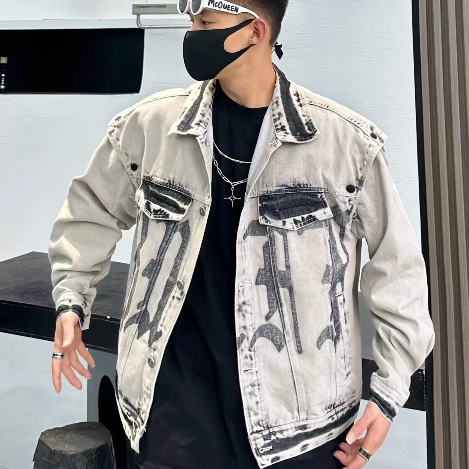 Autumn Men Solid Denim Jackets Fashion Motorcycle Vintage Jeans Hommes Slim Fit Cotton Casual Black Blue Coats 251230