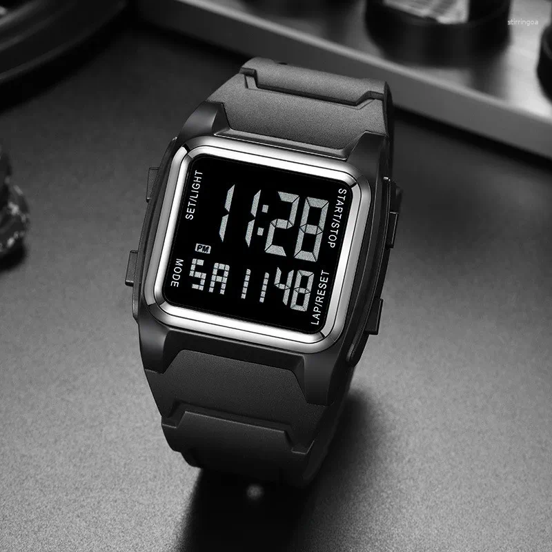 Wristwatches Electronic Watch Outdoor Sports Square Multi-function Luminous Student