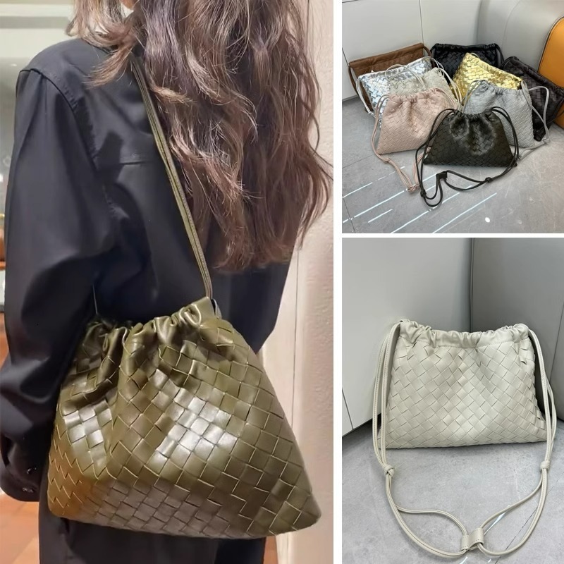 Designer weaves dumpling bags, garbage bags, genuine leather armpit bags, cloud bags, single shoulder crossbody bags, women's light luxury versatile bags