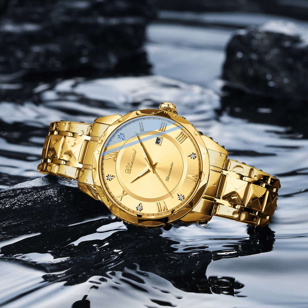 Fashion Steel Band Quartz Watch Business Men's Calendar Luminous High end brand niche design waterproof watch