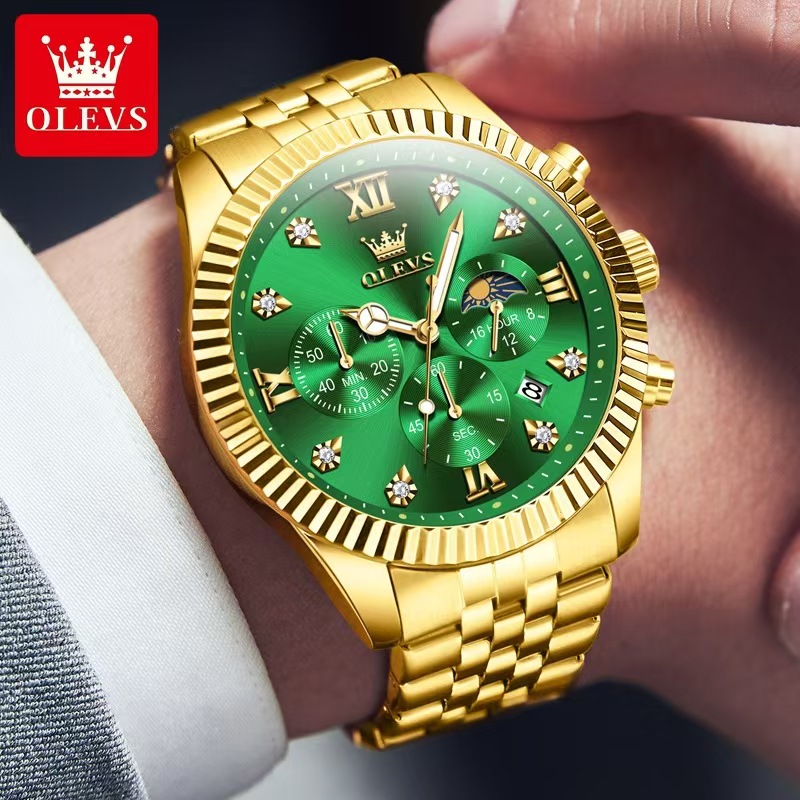 Stylish Personality-Inspired Oliver Mens' Durable Luminescent Quartz Timepiece with Sealed Case
