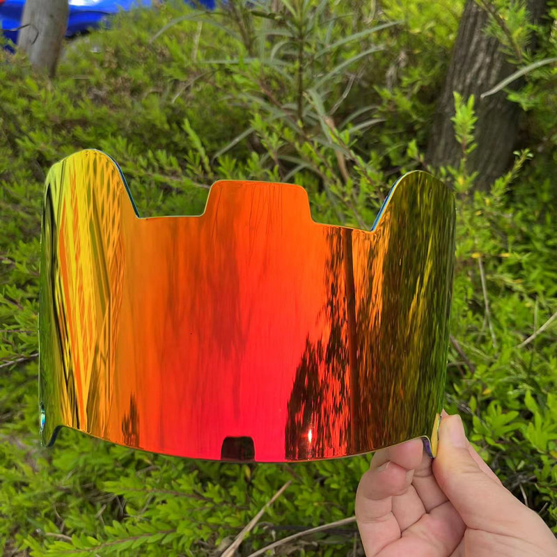 Universal Fit American Football Helmet Visor Rugby Rainbow Chrome Tinted Eye Shield Visors with Clips 241015