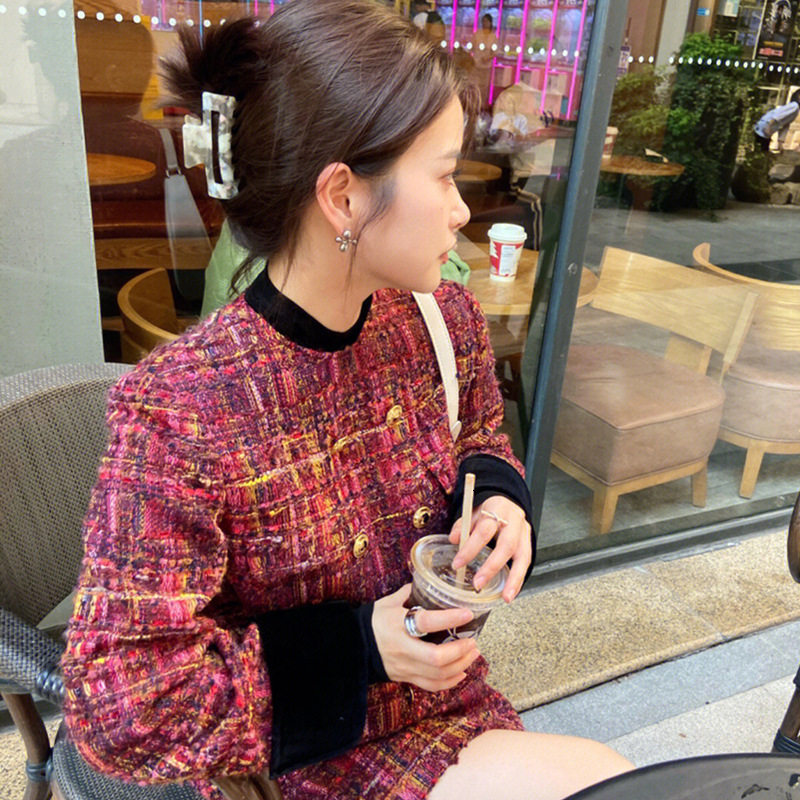 2026 Winter New Luxury Sexy Women's Dress - Christmas Two-color Two-button Loose Little Chino Style Dress - Wholesale