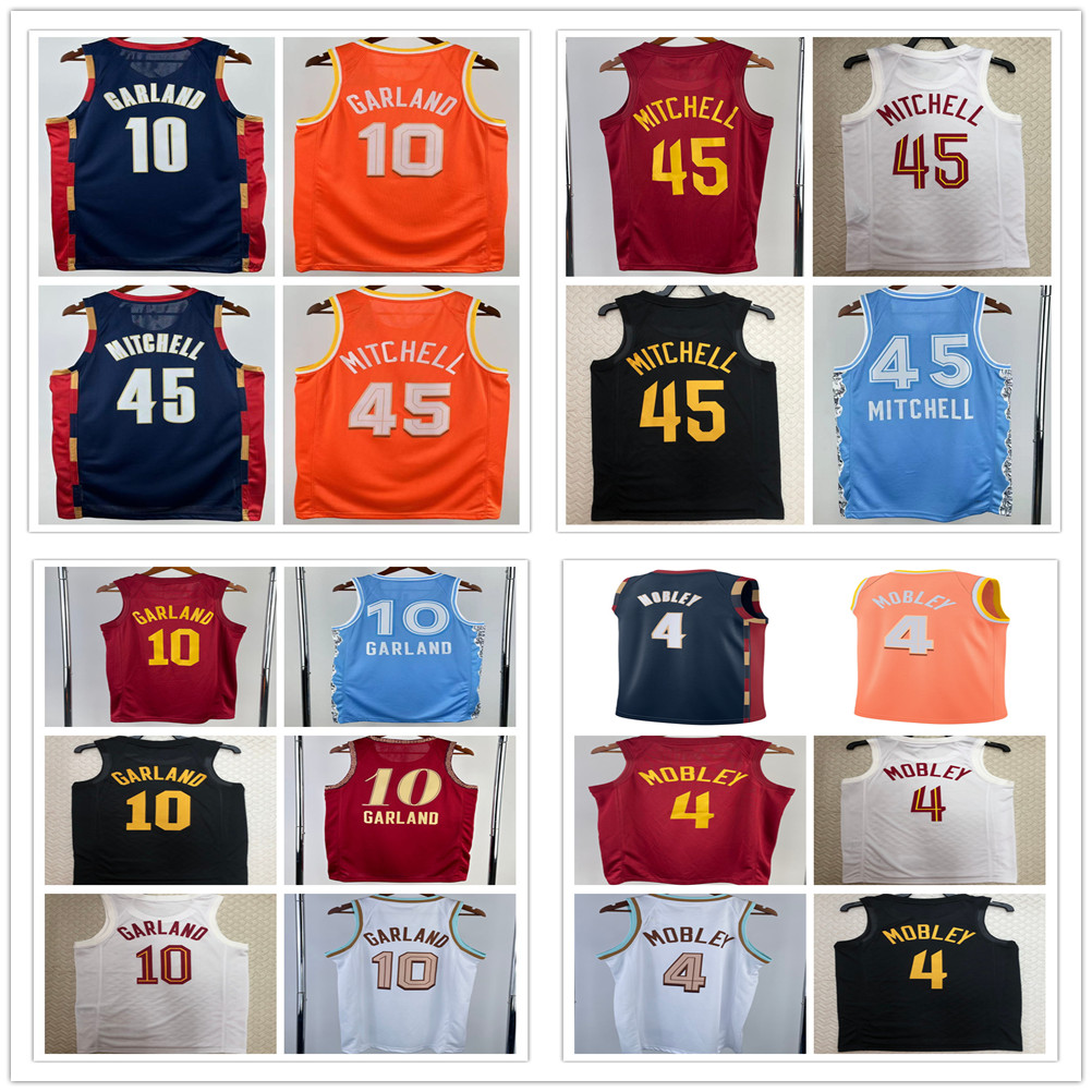 Men's Donovan Basketball Jersey 45 Mitchell Evan 4 Mobley Darius 10 Garland Men Women Youth