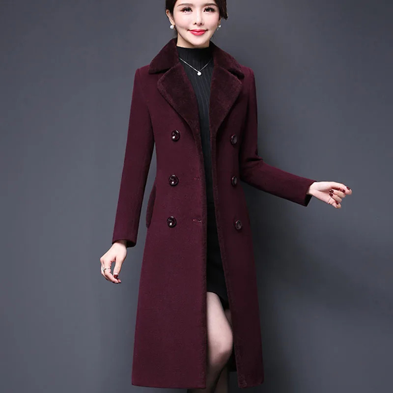 2025 Highquality Fashion Woolen Coat Women Autumn Winter Mediumlength Korean style Casual Outerwear JK286 251216
