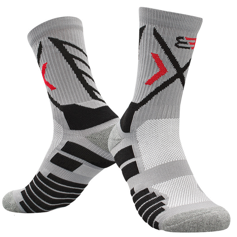 Professional Basketball Socks Men Mid-Calf Elite Socks Thickened Towel Bottom Outdoor Running Long Socks Sports Socks High Tube