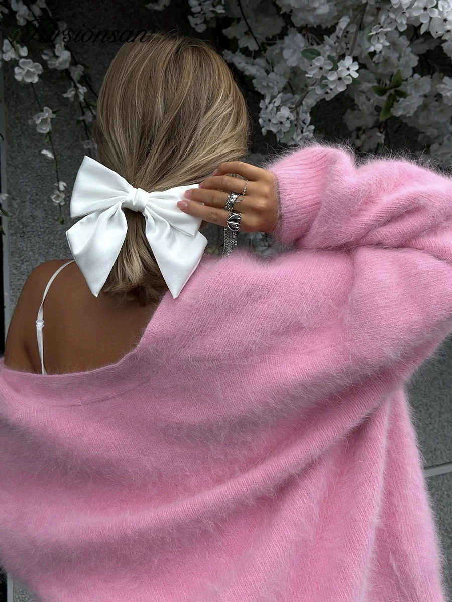 Hirsionsan Elegant Long Sleeve Sweater Women 2025 Single-Breasted Female Casual Cardigan Soft Flexible Knitted Outwear 251224