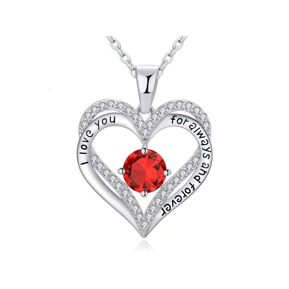 Women's 925 Silver Light Luxury Ocean Heart Pendant European American Niche Collarbone Chain Valentine's Day Gift for Her In Stock