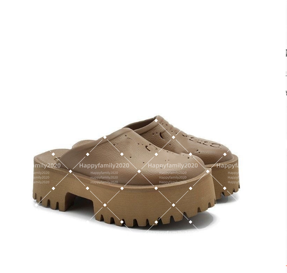 New double luxury Sandals slippers brand designer Women Ladies Hollow Platform made of transparent materials fashion sexy lovely sunny beach shoes slipper AAA