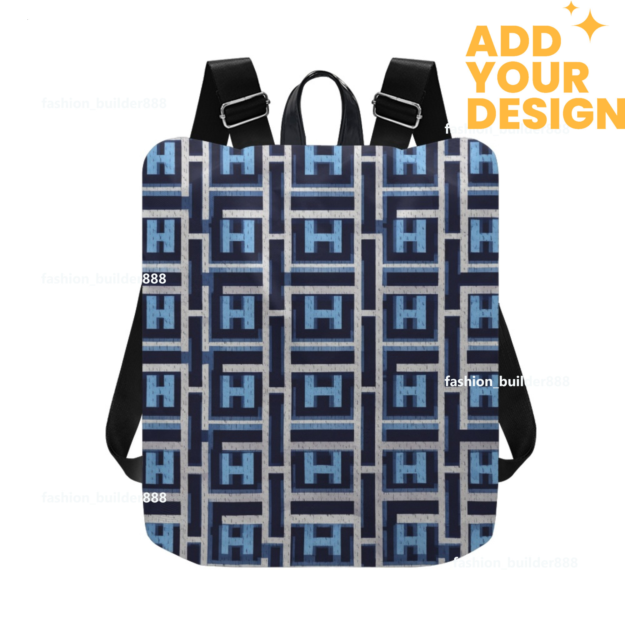 Custom H Designer Fashion Anti Theft Backpack Luxury Horse Pattern Unisex Full Print Backpack Laptop Bag Travel Bag H60