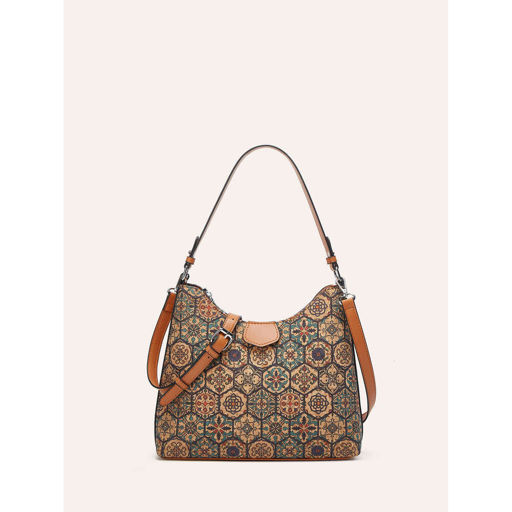 Multi-element Retro Ethnic Style Cork Handbag Single Shoulder