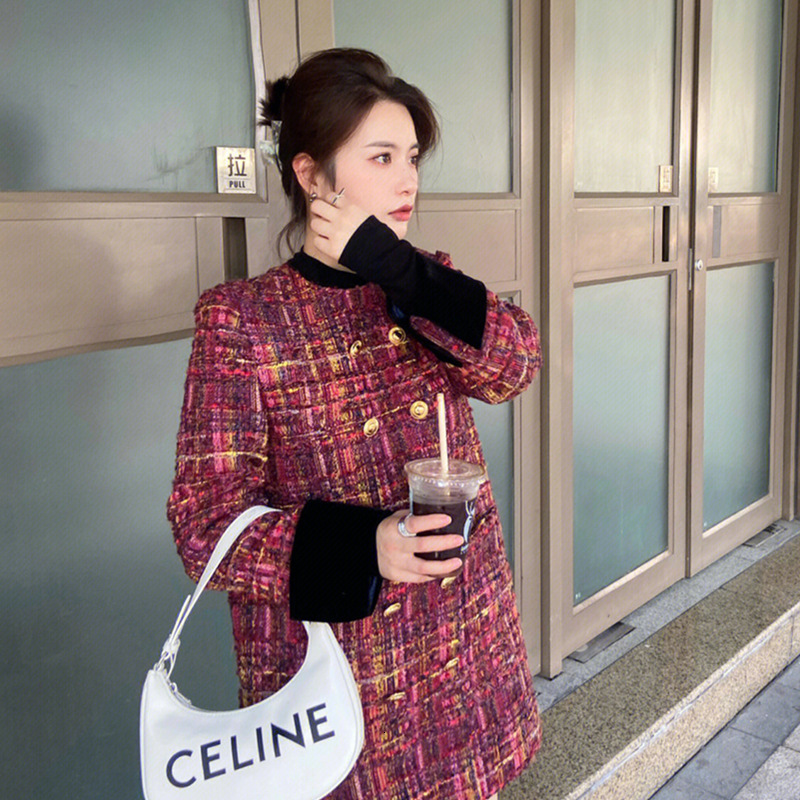 2026 Winter New Luxury Sexy Women's Dress - Christmas Two-color Two-button Loose Little Chino Style Dress - Wholesale