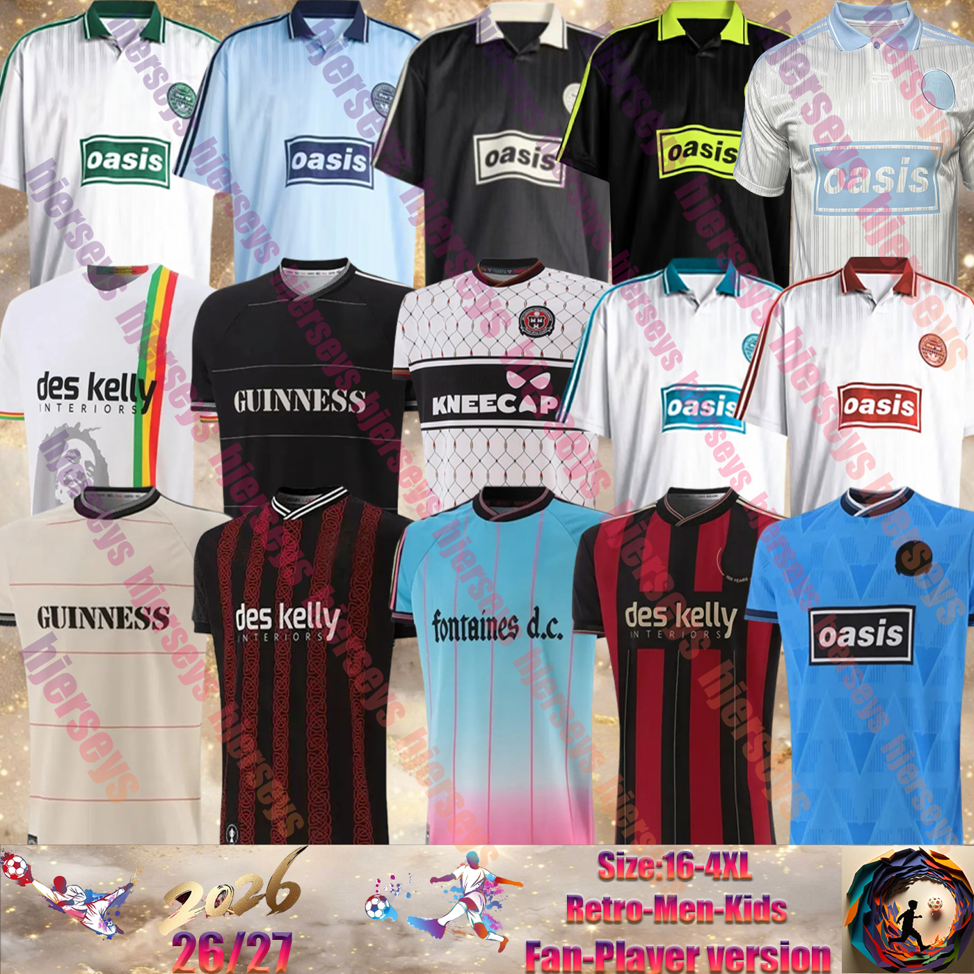Oasiss Tour 25 26 Bohemians Oasis Tour Oasis Band Rock Music Anniversary Mcdonnell Akintunde Football Jersey T-Shirts Fontaines Dc Guinness Soccer J