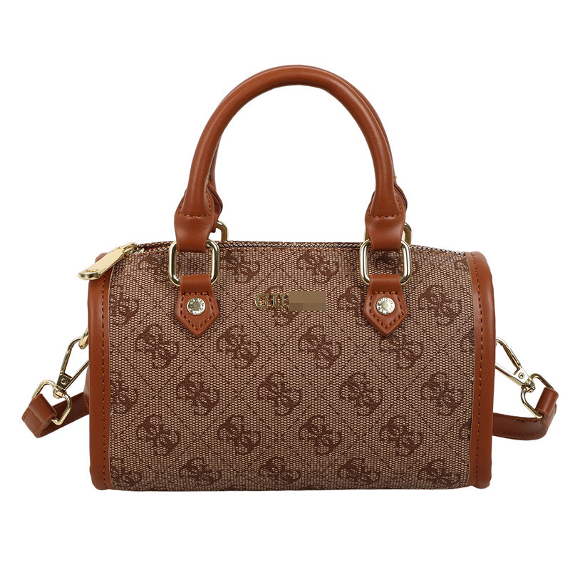 designer bag Handbag Shoulder New Large Capacity Simple Commuter Crossbody Letter Print Round Barrel Bag
