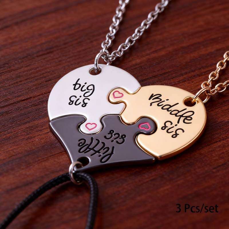 European and American Cross-Border Fashion Letter Best Friend Forever BFF Heart Splicing Necklace