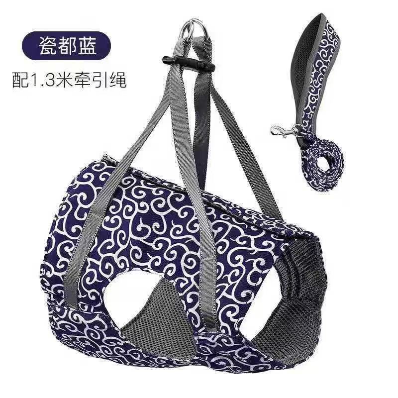Pet supplies Favorite cat traction rope walking cat vest breathable pet chest strap cat traction strap Easy to carry and wear
