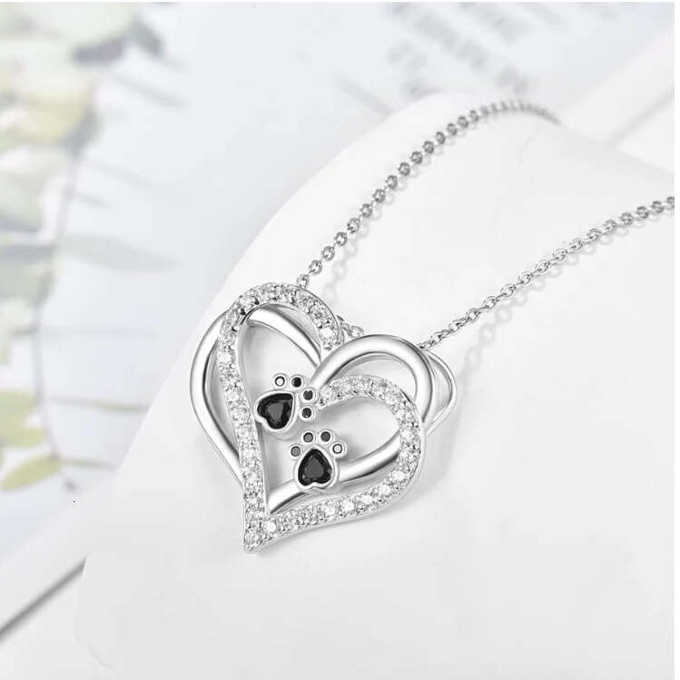 S925 Sterling Silver Heart Diamond Pendant Necklace Creative Mom Gift for Mother's Day Bestselling Women's Collarbone Chain Jewelry