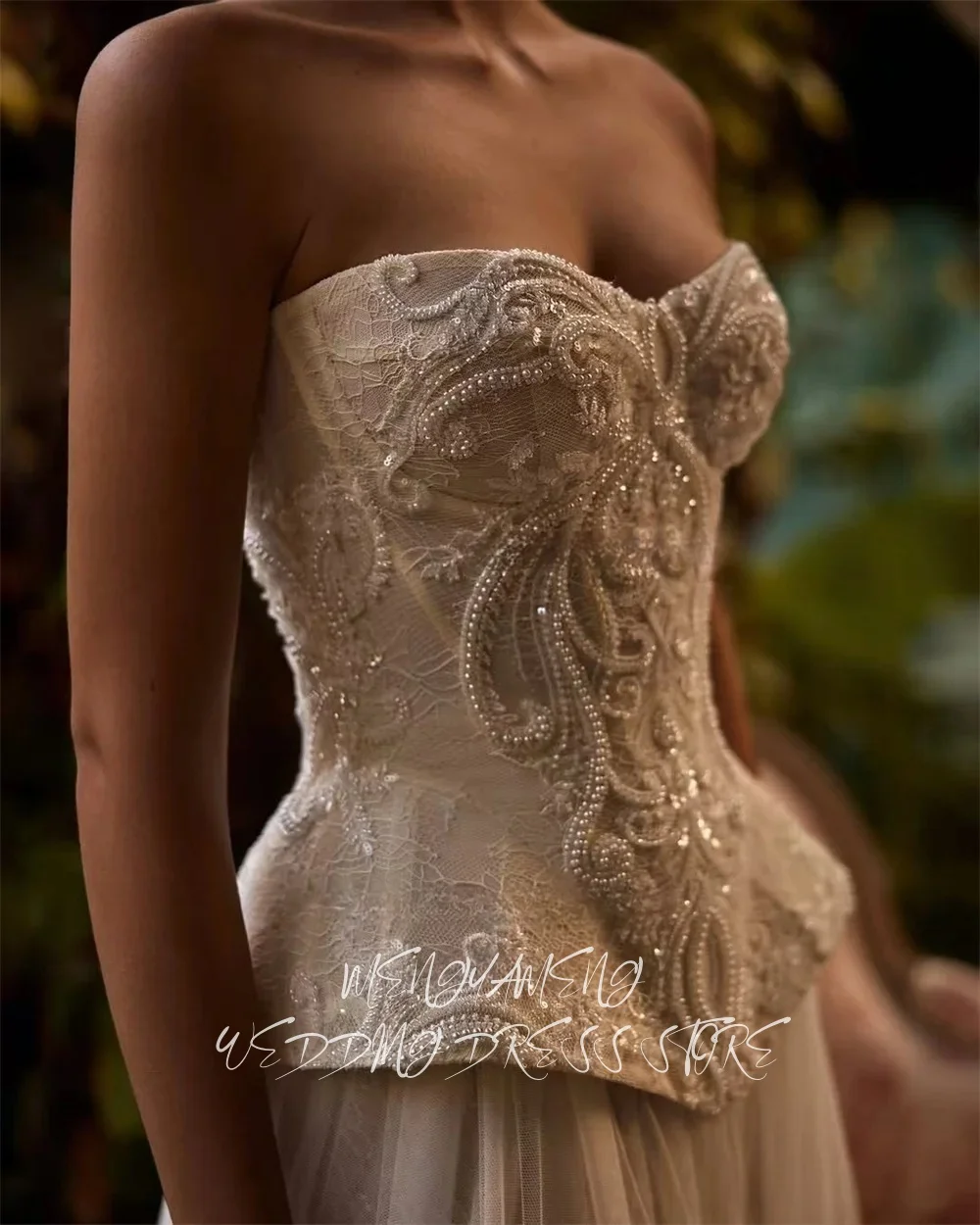 2026 Luxury Lace Beaded Wedding Dress Sweetheart Detachable Sleeves Sequins Beads Tulle A Line Church Bridal Bride Gowns Vestidos De Noiva