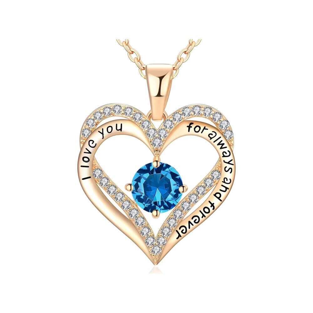 Women's 925 Silver Light Luxury Ocean Heart Pendant European American Niche Collarbone Chain Valentine's Day Gift for Her In Stock