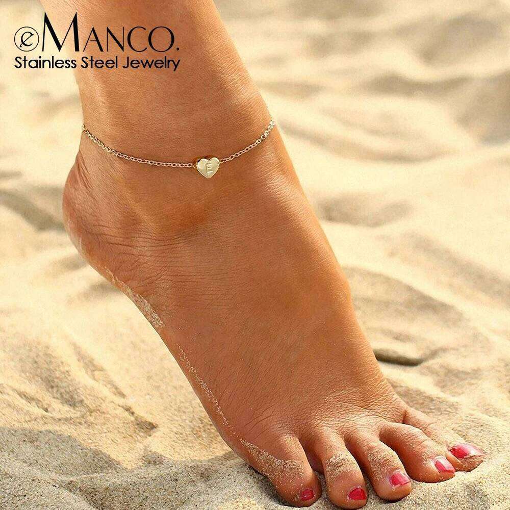 eManco Stainless Steel Initial Pendant Name Customized Necklace Birthday Gift for Men and Women