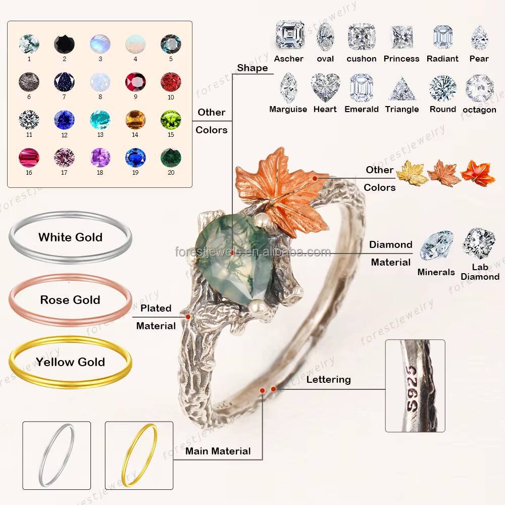 Elegant Spiral Rose Gold-Plated Moissanite Ring with Adjustable Open Band - Exclusive Personalized Jewelry for Women