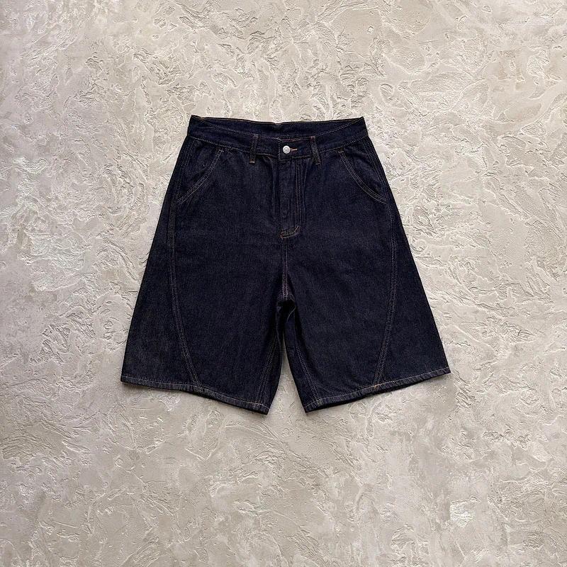 Men's Shorts Fashion Street Styl Harem Jeans COTTON Summer Harajuku Hip Hop Unisex Men Women Casual Loose Pant Dark Blue