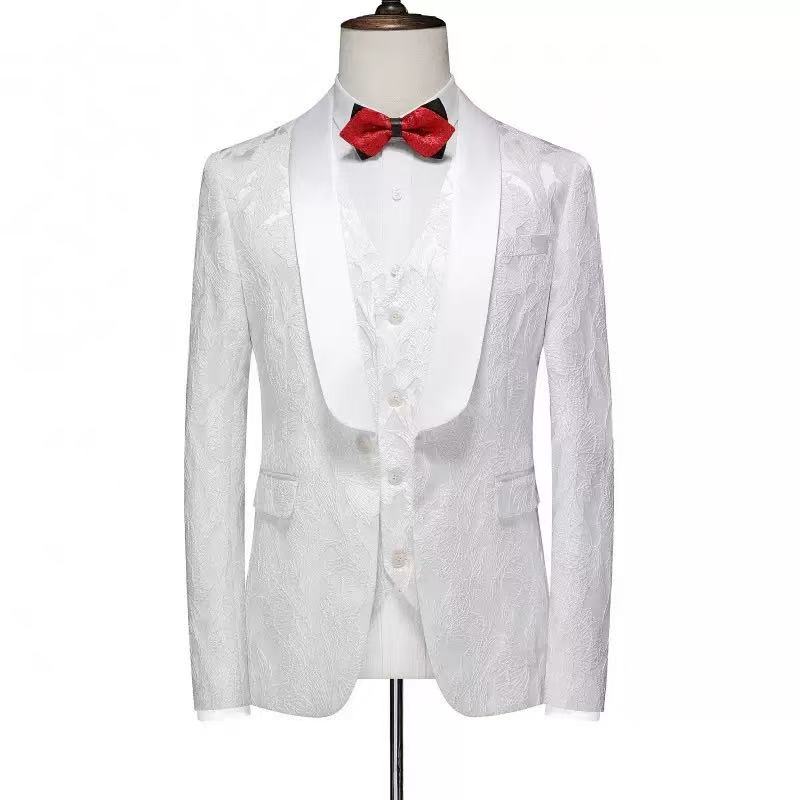 T2846 Business Casual Korean Style Slim Fit Men's Suit Jacket (Single Jacket)