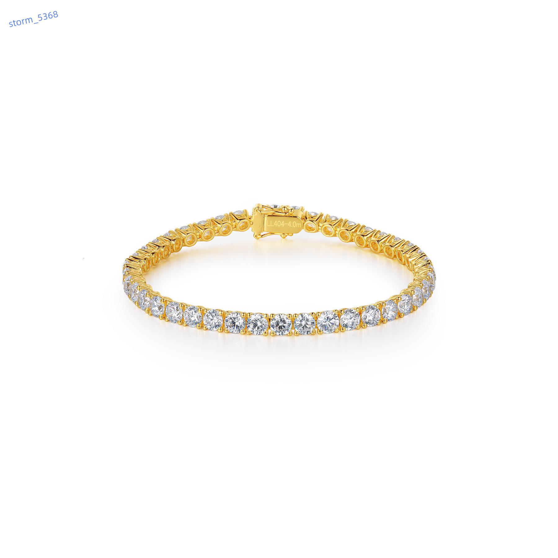 Wholesale 9k 14K 18K Real Solid Gold Iced Out Jewelry 4mm Diamond 10ct in Total Tennis Chain Bracelet