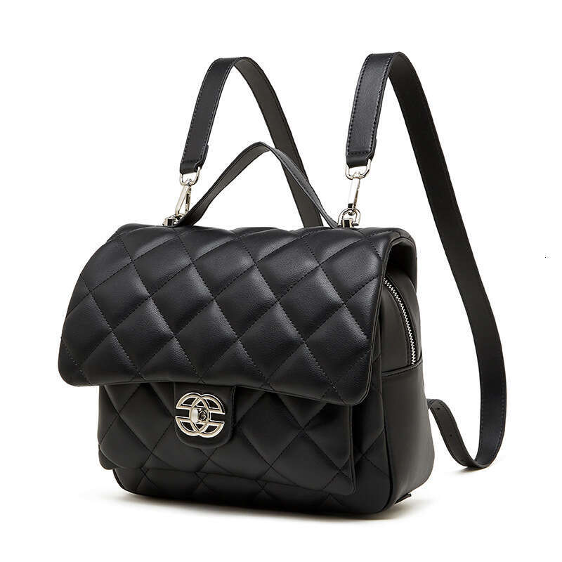 Luxury shoulder bag handbag Hobo winter new leather high-end feeling diamond grid backpack large capacity travel exquisite commuting versatile backpac