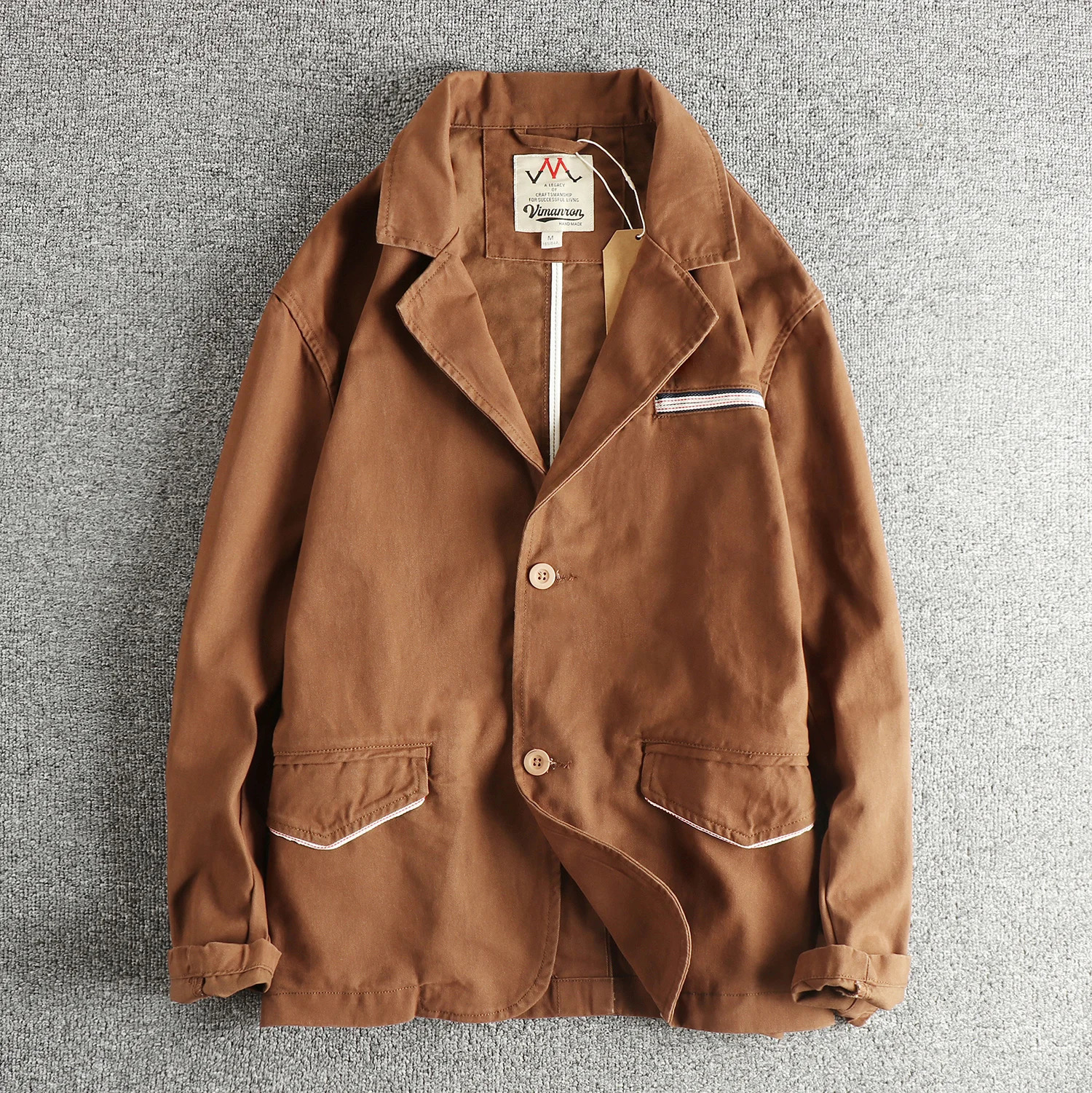 100 Cotton Long Sleeve Pocket Mens Denim Jacket Retro American Wilderness Heavy Lapel n Trendy Versatile Youth Outerwear 251230