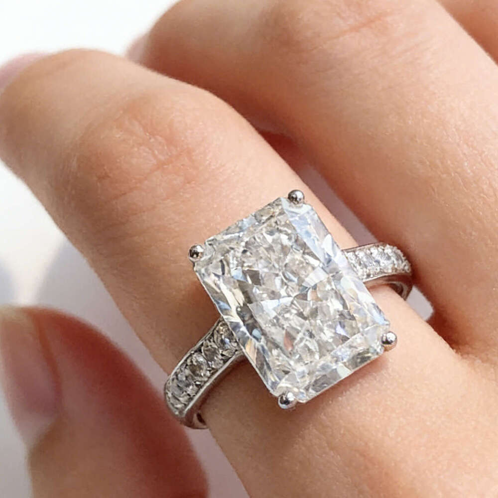 Radiant Cut Diamond Ring: CVD Halo Engagement Ring for Women, Timeless Gift Designer for Proposal & Anniversary - view 3