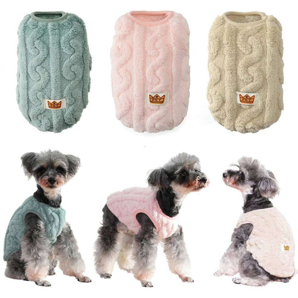 Autumn Winter Pet Dog Clothes for Small Medium Dogs Cats Walking Cozy Thicken Fleece Puppy Sweater Chihuahua Schnauzer Clothing 26L0104