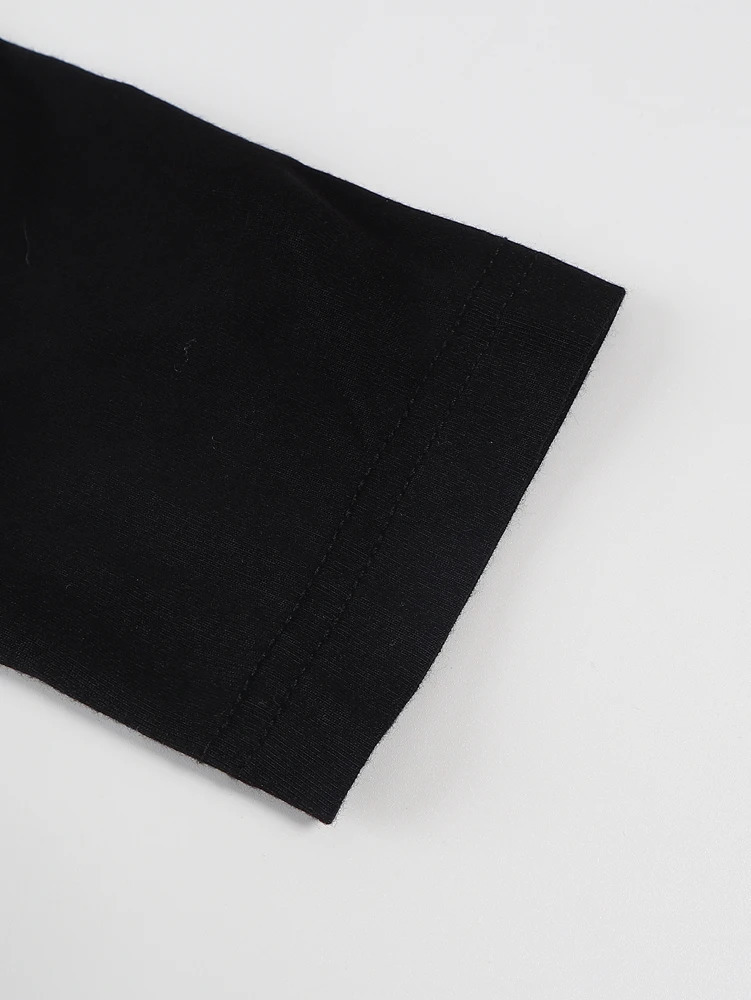 Autumn Arrivals Black LongSleeved Square Neck Jumpsuit Casual Relaxed WideLeg 251226