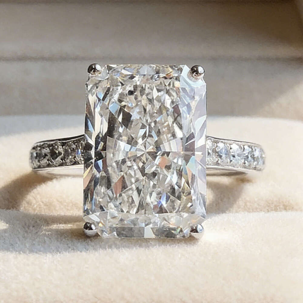 Radiant Cut Diamond Ring: CVD Halo Engagement Ring for Women, Timeless Gift Designer for Proposal & Anniversary - view 6