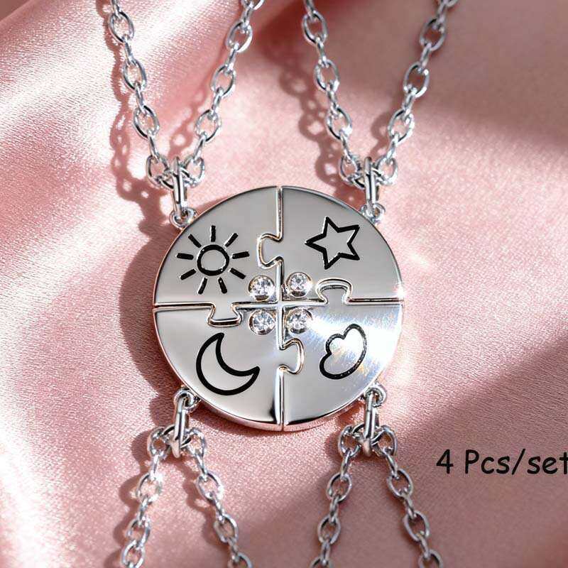 European and American Cross-Border Fashion Letter Best Friend Forever BFF Heart Splicing Necklace