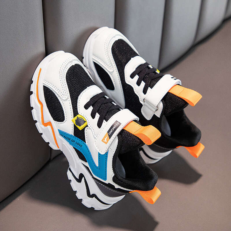 2025 New Boys' Sports for Older Children Students Breathable Mesh Dad Running Shoes Trendy