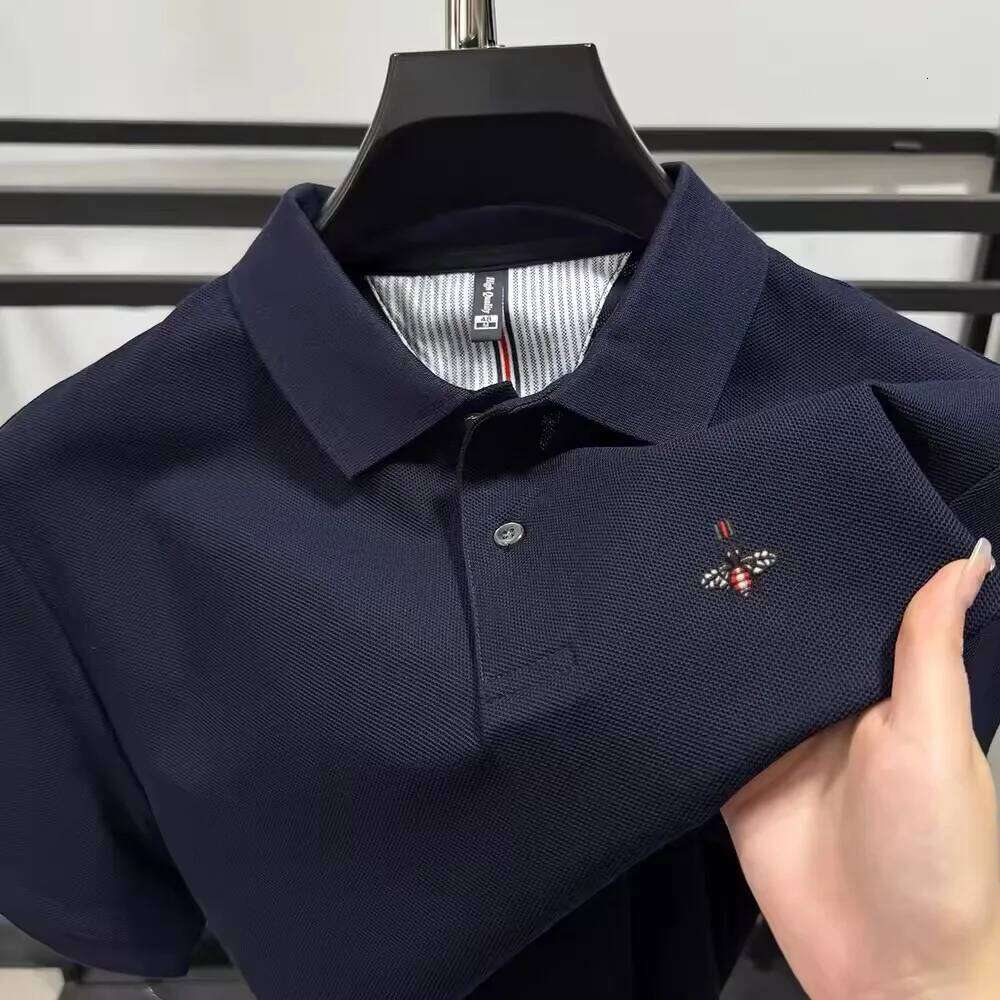 High end 100% cotton short sleeve polo shirt luxury brand Little Bee embroidery breathable lapel T-shirt fashion new men's wear
