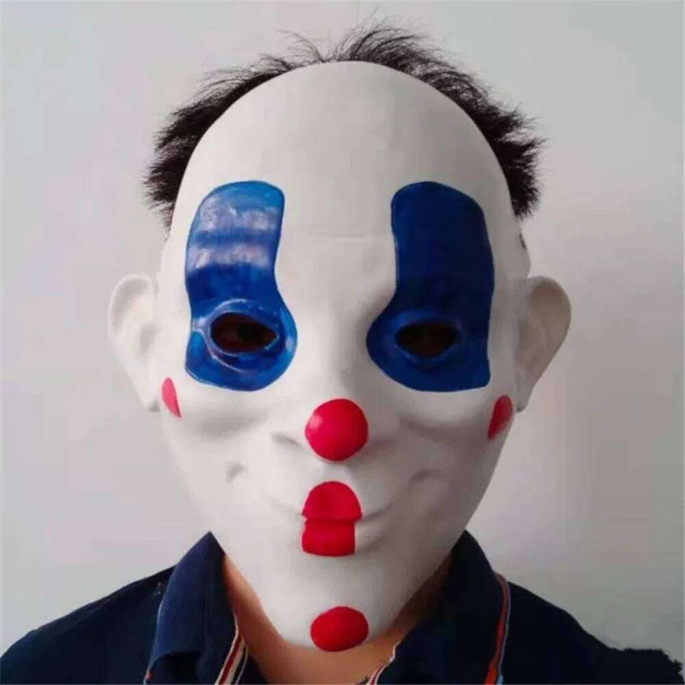 Bank Robber Joker Clown Masquerade Fancy Latex Mask Gift Accessory Set Carnival Party Dress Up Prop 26T0104