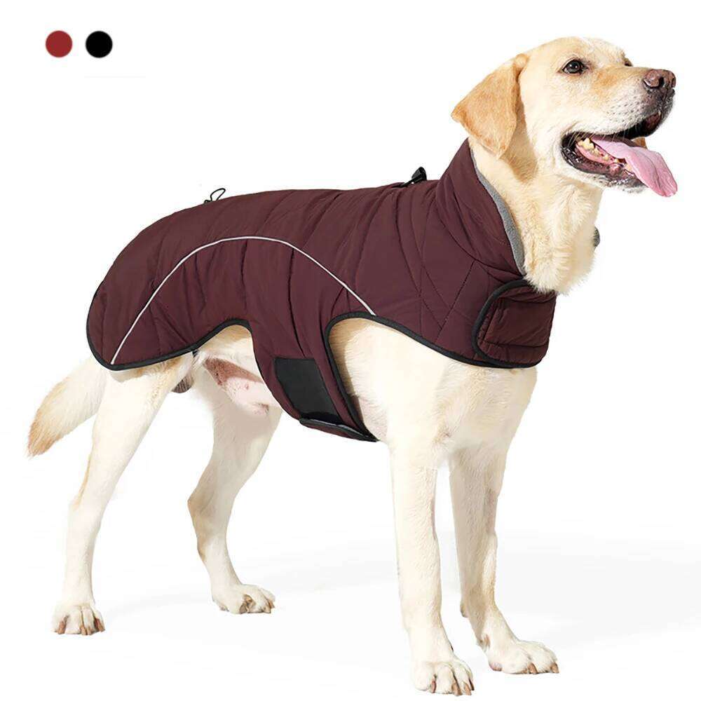 New Dog Winter Waterproof Reflective Pet Coat Outdoor Vest Warm Cotton Clothing for Large Middle Dogs Clothes 26N0104